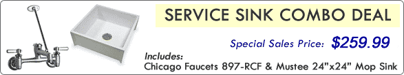 Special Chicago Faucets and Mustee Service Sink Combination Package